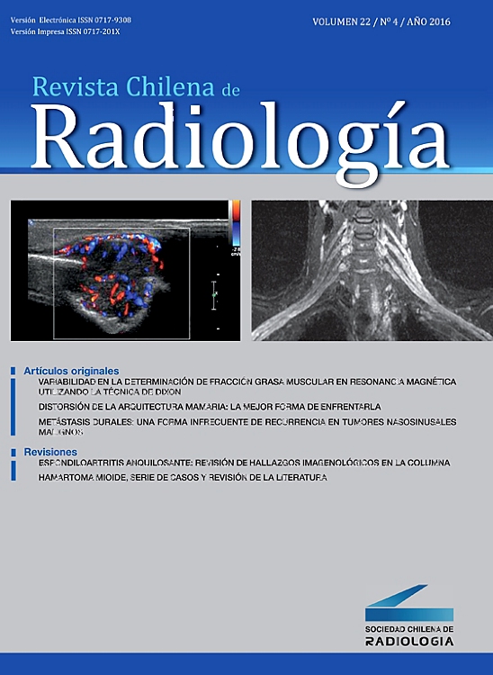 Go to journal home page - Revista Chilena de Radiología